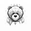 teddy bear tattoo design idea