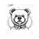 teddy bear tattoo design idea