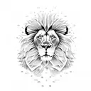 lion with a teddy bear tattoo design idea