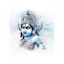 hindu goddess kali in her fierce form tattoo design idea