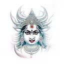 hindu goddess kali in her fierce form tattoo design idea