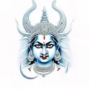 hindu goddess kali in her fierce form tattoo design idea