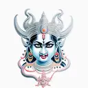 hindu goddess kali in her fierce form tattoo design idea