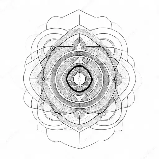 Sacred geometry tattoo design idea
