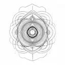 Sacred geometry tattoo design idea