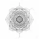 Sacred geometry tattoo design idea