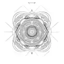 Sacred geometry tattoo design idea