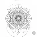 Sacred geometry tattoo design idea