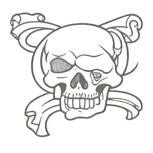 skull, write memento mori memento vivere words tattoo design idea