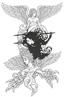 angels vs demons tattoo design idea