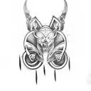 tribal forearm tattoo design idea