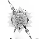 tribal forearm tattoo design idea