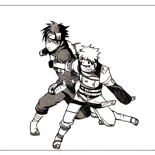 kirito,kakashi and Naruto tattoo design idea
