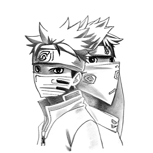 kirito,kakashi and Naruto tattoo design idea