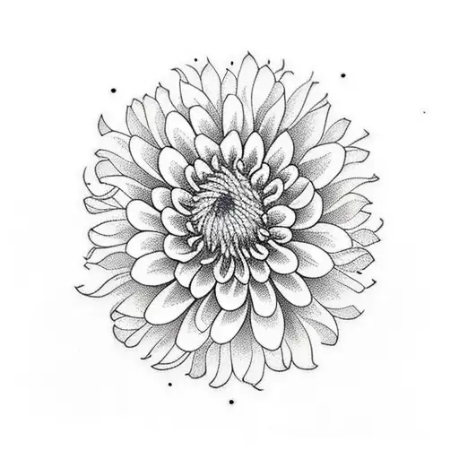 Chrysanthemum Flower Vector Illustration for Tattoo or Printing on  Background.Design for Tattoo Style on Isolated White Background Stock  Vector - Illustration of creature, fish: 162371099