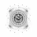 two clock with date tattoo design idea