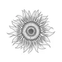 Sunflower tattoo design idea