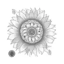 Sunflower tattoo design idea