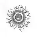 Sunflower tattoo design idea