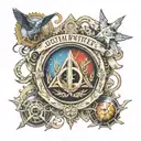 scifi, Harry Potter, Star Wars, Star Trek, doctor Who, hunger games, divergent crests tattoo design idea