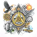 scifi, Harry Potter, Star Wars, Star Trek, doctor Who, hunger games, divergent crests tattoo design idea