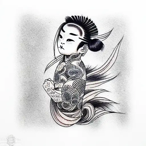 child tattoo design idea