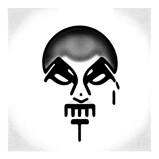  half monk and half monster tattoo design idea