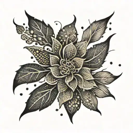 Abstract Stiff Goldenrod tattoo design idea