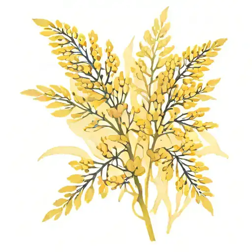Abstract Stiff Goldenrod pattern tattoo design idea