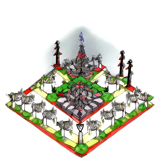 one big sword in middle, four swords crossing in front of it. keyblade sword graveyard  tattoo design idea