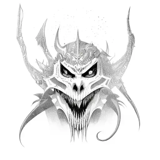 ichigo kurosak as hollow tattoo design idea