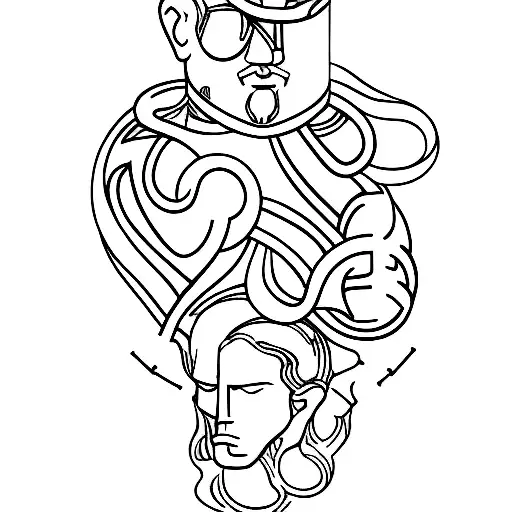 thinker  tattoo design idea