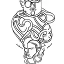 thinker  tattoo design idea