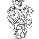 thinker  tattoo design idea