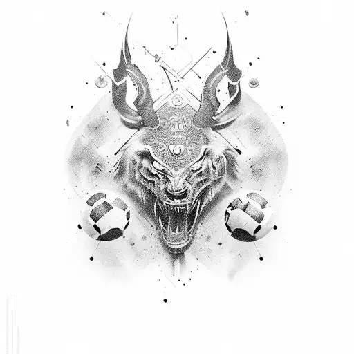 kickbox and football tattoo design idea