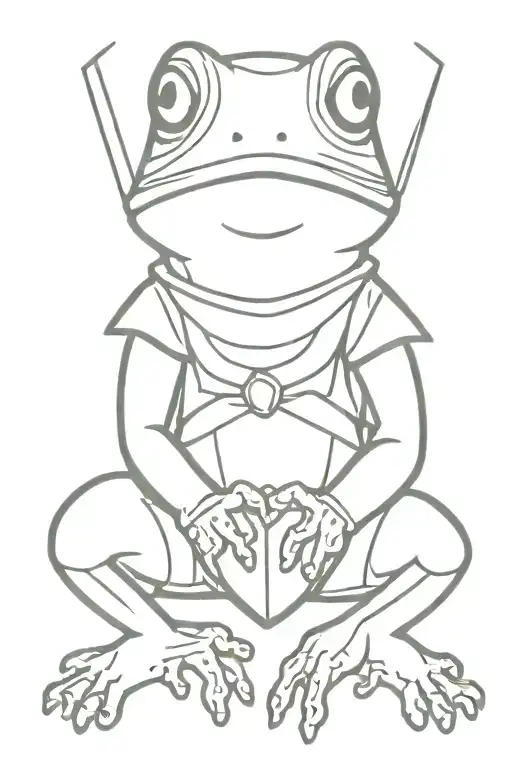 frog in knight armor tattoo tattoo design idea