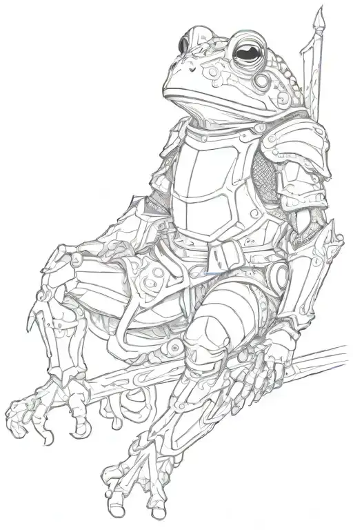 frog in knight armor tattoo tattoo design idea