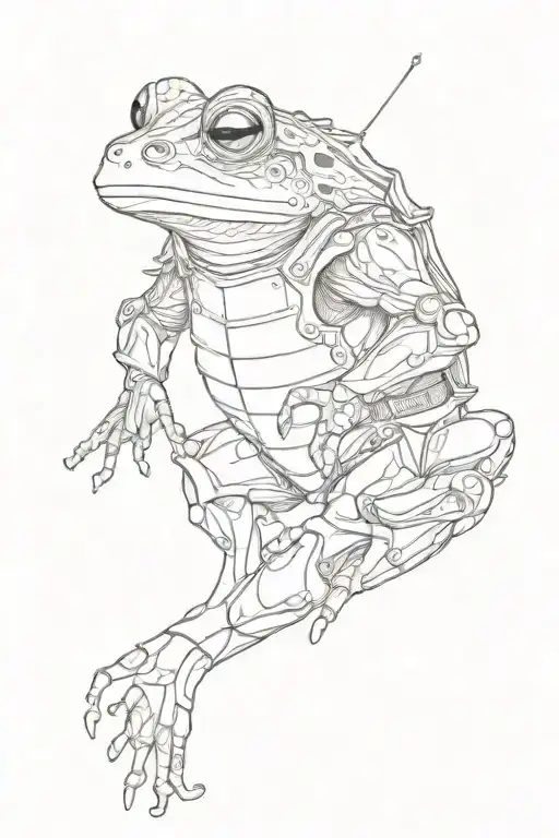 frog in knight armor tattoo tattoo design idea