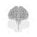 An artificial intelligence brain made of geometric shapes tattoo design idea