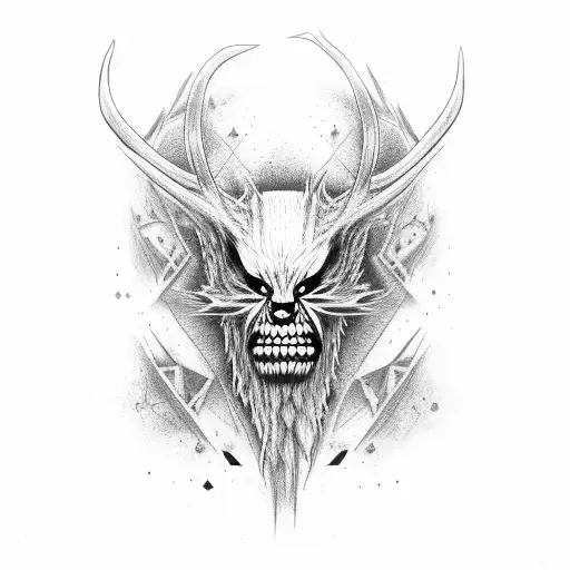 Wendigo tattoo design idea