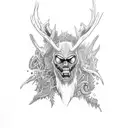 Wendigo tattoo design idea
