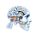 Artificial Intelligence conected with human brain tattoo design idea