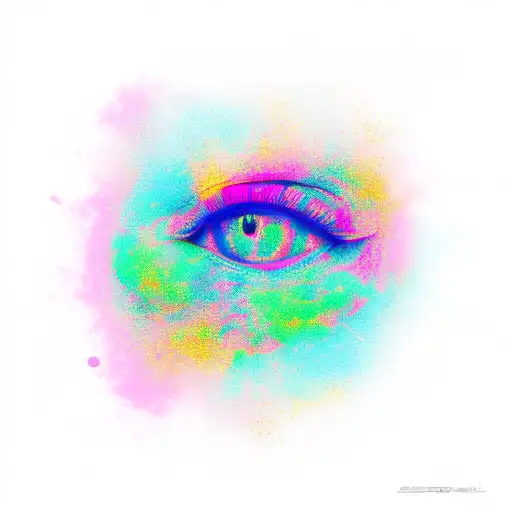 "xXxXx" in blue and pink tattoo design idea