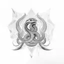 join, or die, historical, snake tattoo design idea