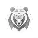 bear samurai tattoo design idea
