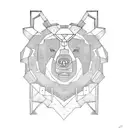 bear samurai tattoo design idea