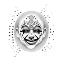 clown face mexican graffiti art tattoo design idea