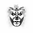 clown face mexican graffiti art tattoo design idea