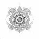 sacred geometry sunflower tattoo design idea