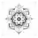 sacred geometry sunflower tattoo design idea